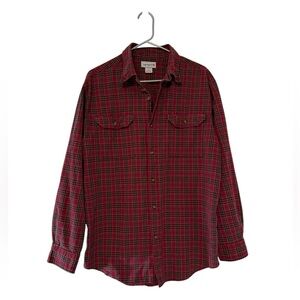 Carhartt Shirt Mens L Red Plaid Button Up  Casual Dress Long Sleeve.